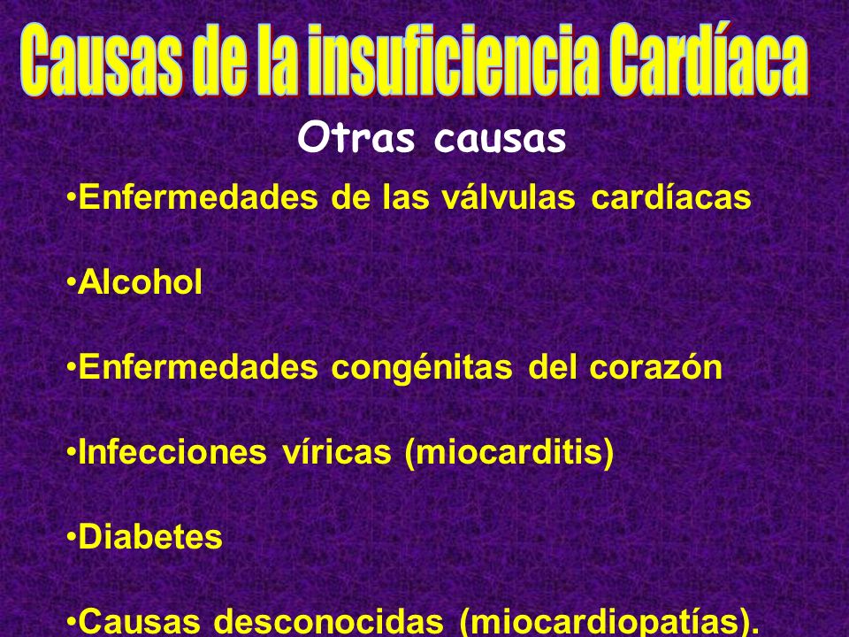 Causas de la insuficiencia Cardíaca