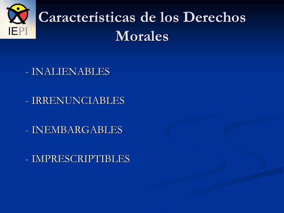 Características de los Derechos Morales