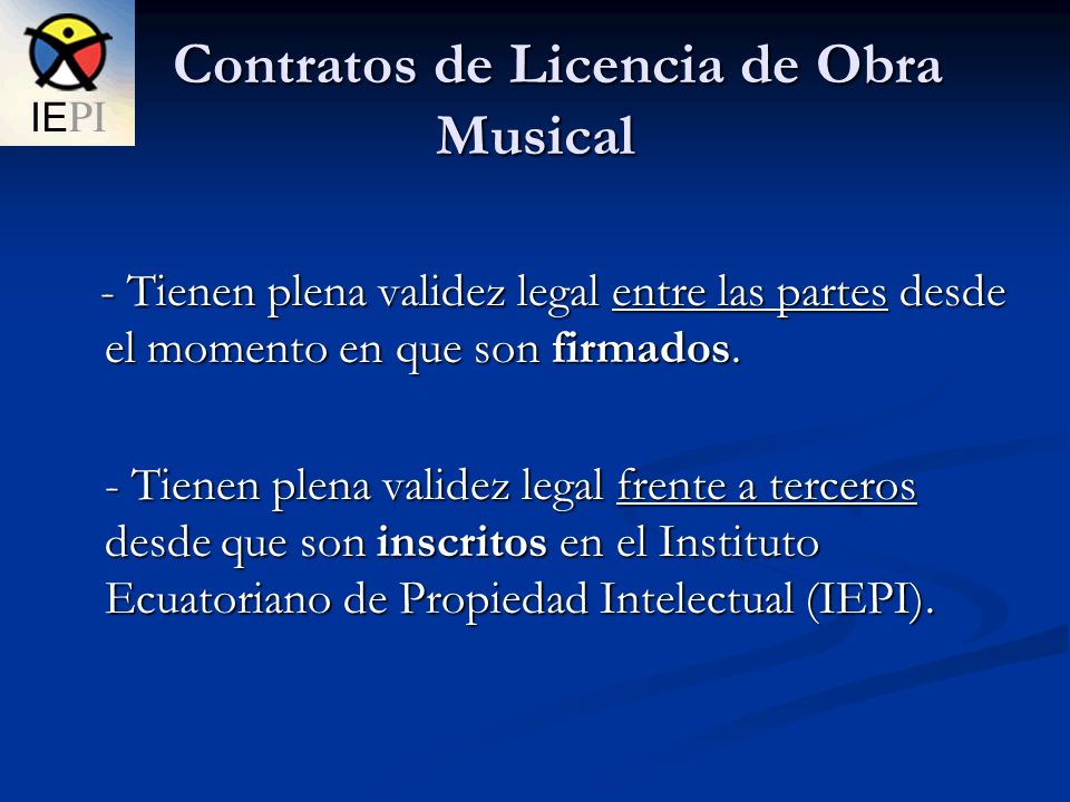 Contratos de Licencia de Obra Musical