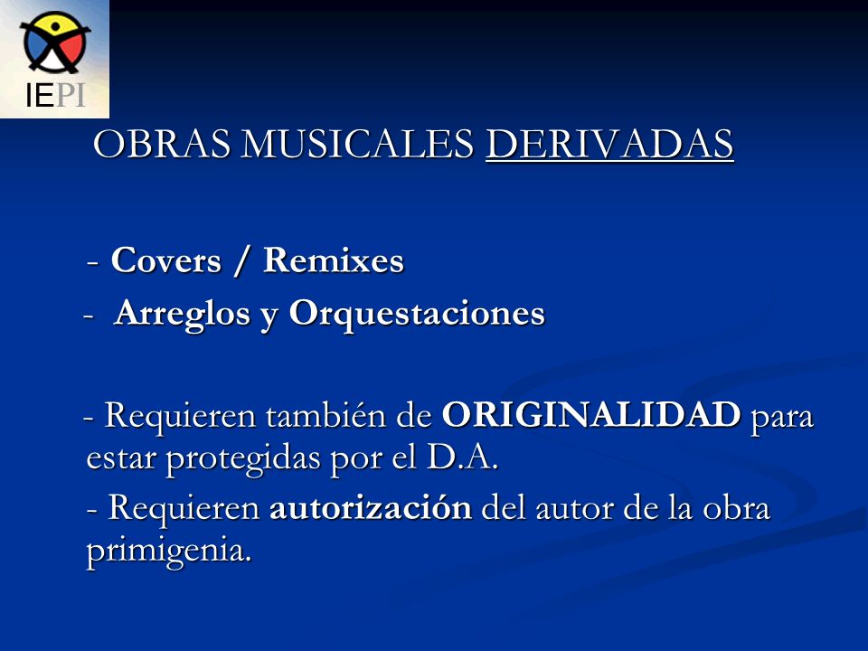 - Covers / Remixes OBRAS MUSICALES DERIVADAS
