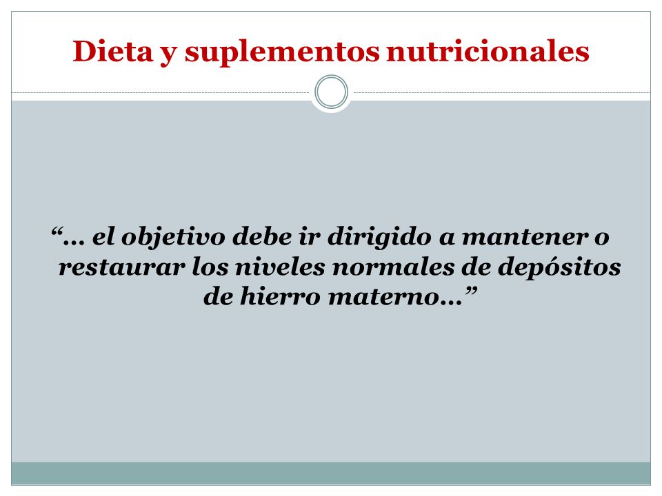 Dieta y suplementos nutricionales