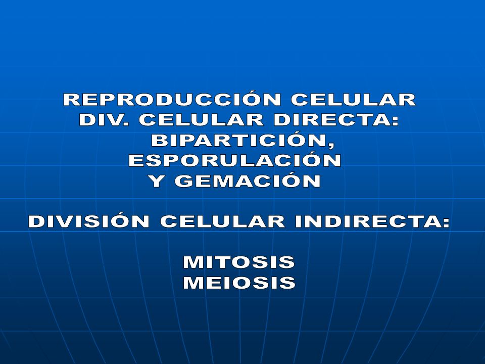 DIVISIÓN CELULAR INDIRECTA: