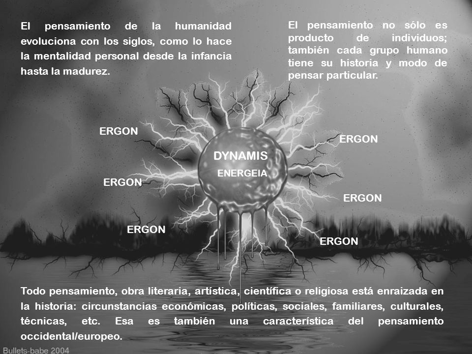 El pensamiento de la humanidad evoluciona con los siglos, como lo hace la mentalidad personal desde la infancia hasta la madurez.