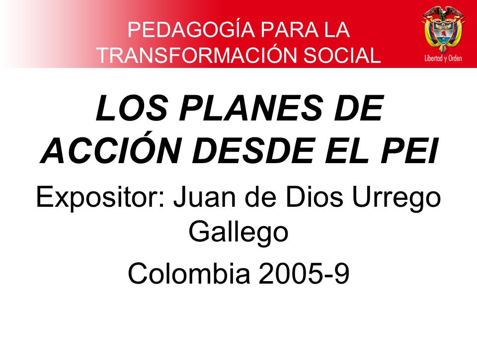 PEDAGOGÍA PARA LA TRANSFORMACIÓN SOCIAL