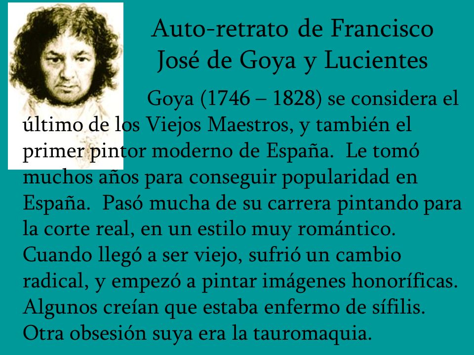 Auto-retrato de Francisco José de Goya y Lucientes