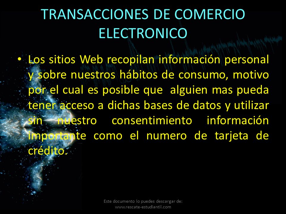 TRANSACCIONES DE COMERCIO ELECTRONICO
