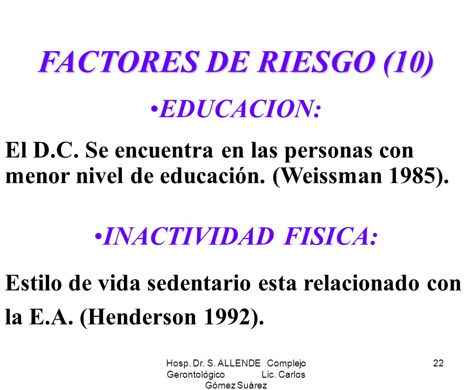 Hosp. Dr. S. ALLENDE Complejo Gerontológico Lic. Carlos Gómez Suárez