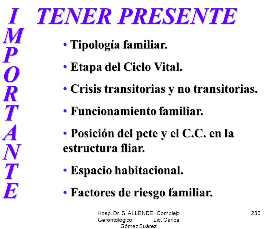 Hosp. Dr. S. ALLENDE Complejo Gerontológico Lic. Carlos Gómez Suárez
