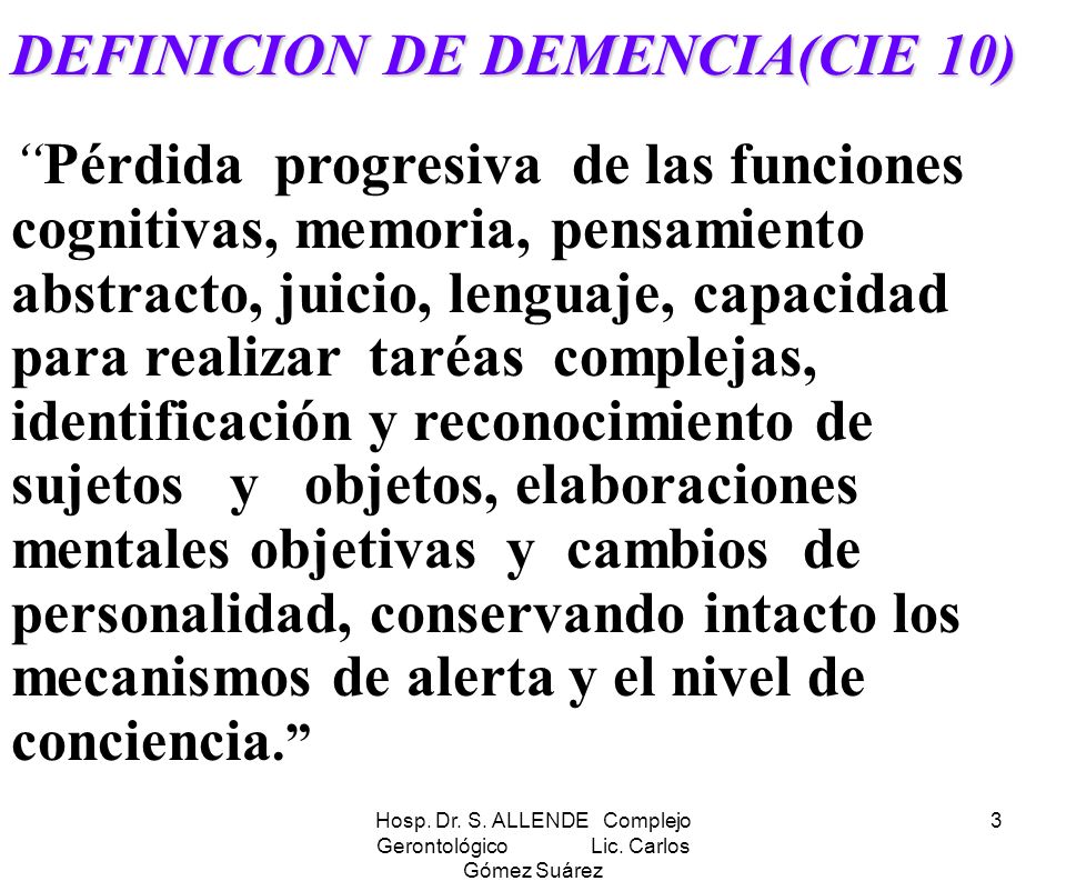 Hosp. Dr. S. ALLENDE Complejo Gerontológico Lic. Carlos Gómez Suárez