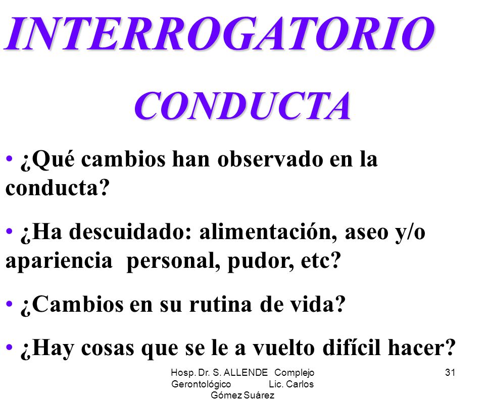 Hosp. Dr. S. ALLENDE Complejo Gerontológico Lic. Carlos Gómez Suárez