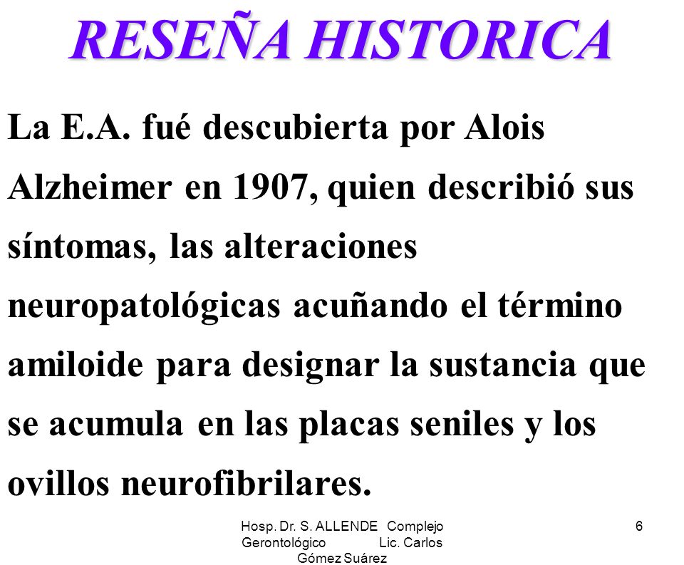 Hosp. Dr. S. ALLENDE Complejo Gerontológico Lic. Carlos Gómez Suárez