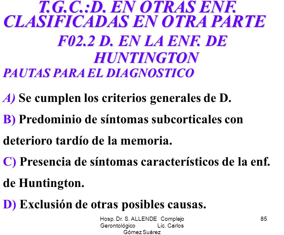 Hosp. Dr. S. ALLENDE Complejo Gerontológico Lic. Carlos Gómez Suárez