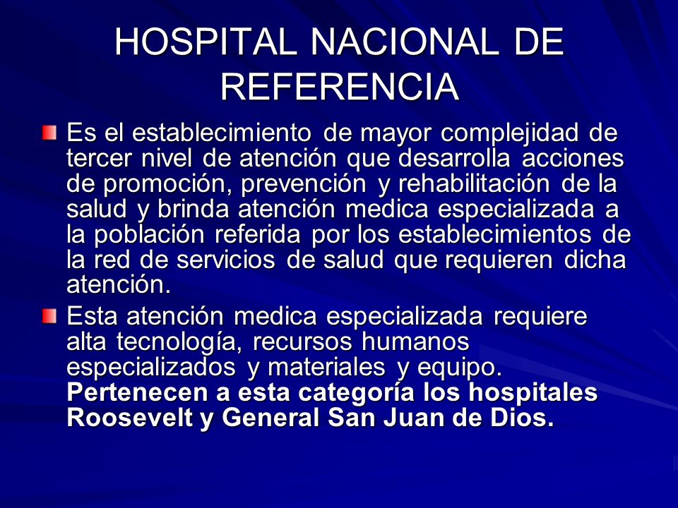 HOSPITAL NACIONAL DE REFERENCIA