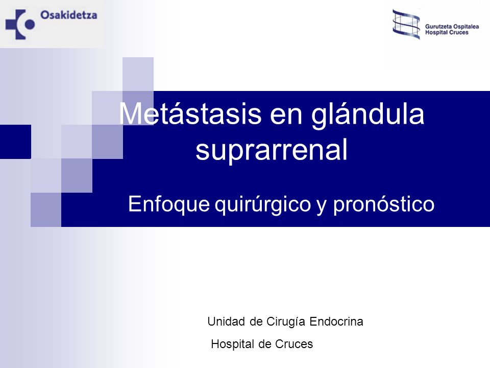 Metástasis en glándula suprarrenal