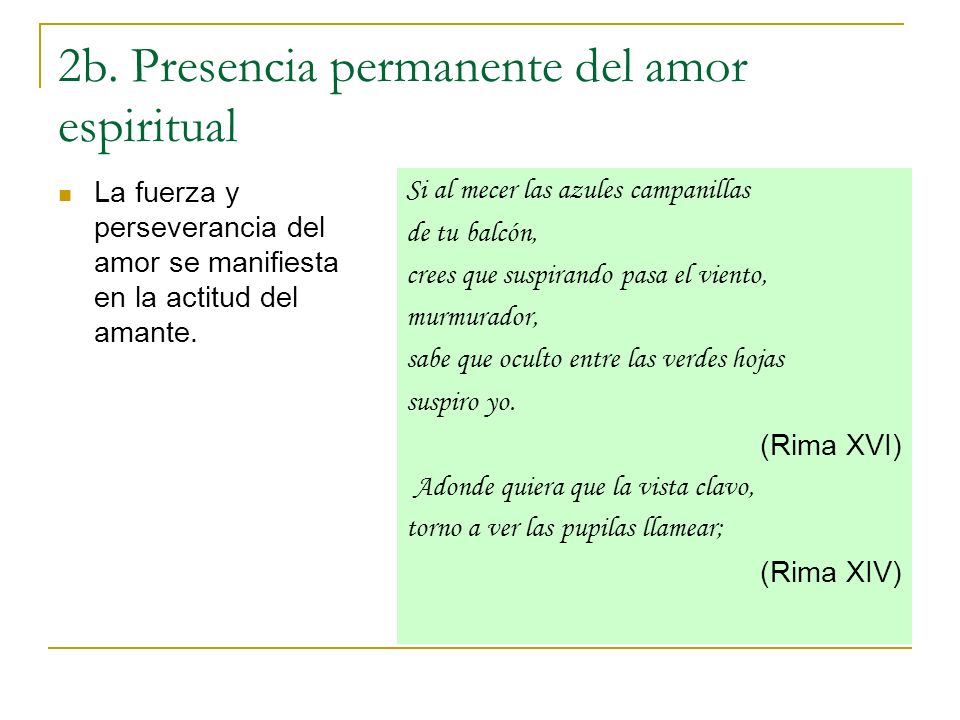 2b. Presencia permanente del amor espiritual