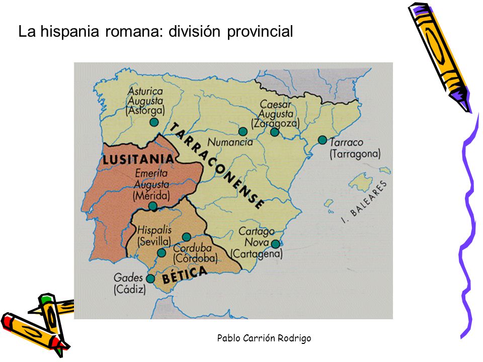 La hispania romana: división provincial