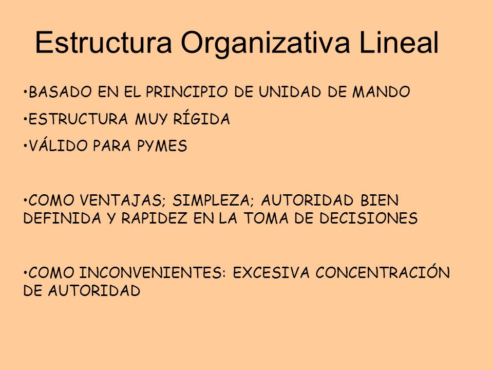 Estructura Organizativa Lineal