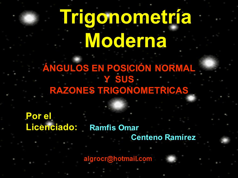 Trigonometría Moderna