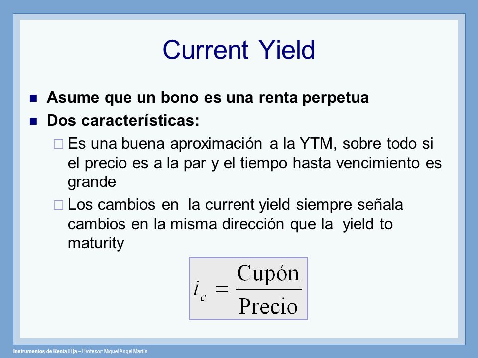 ¿Qué es el Yield de los bonos