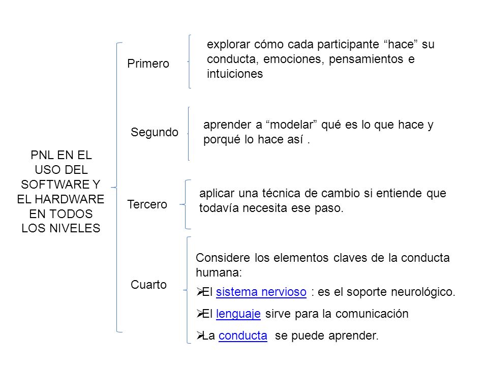 PNL EN EL USO DEL SOFTWARE Y EL HARDWARE EN TODOS LOS NIVELES