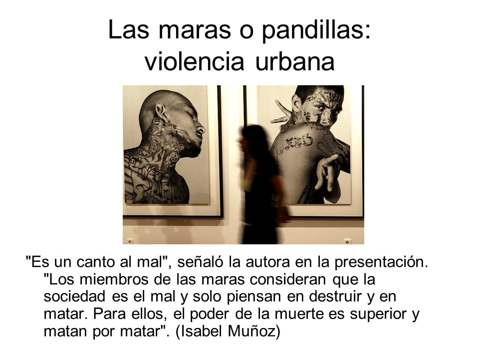 Las maras o pandillas: violencia urbana