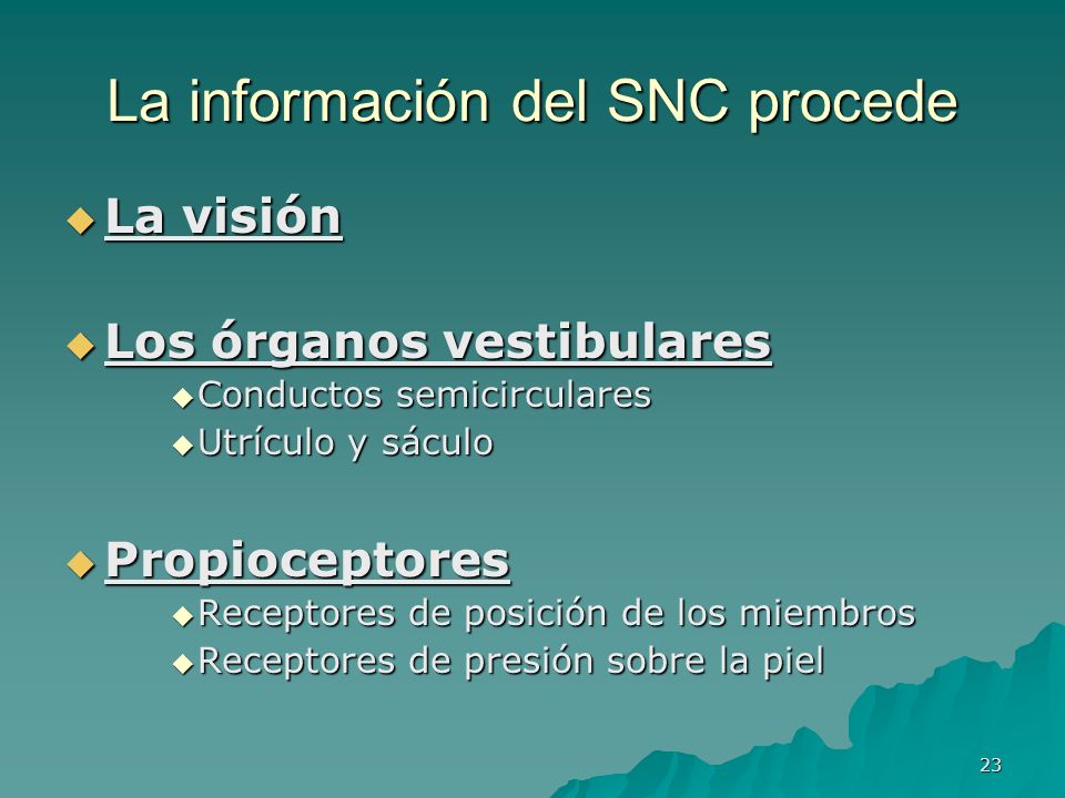 La información del SNC procede
