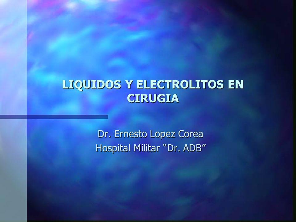 LIQUIDOS Y ELECTROLITOS EN CIRUGIA