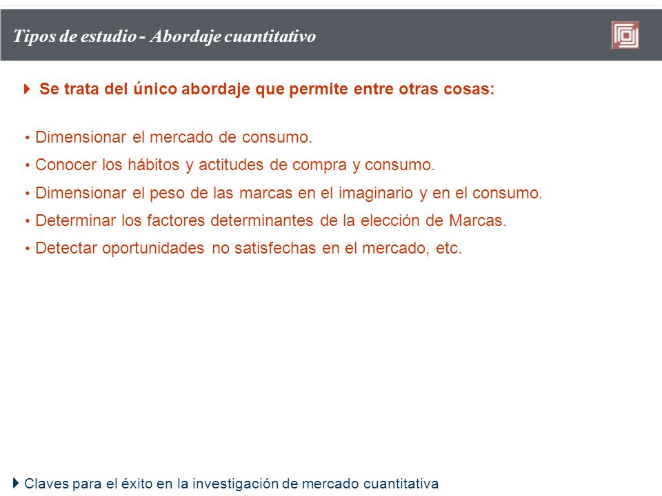 Tipos de estudio - Abordaje cuantitativo