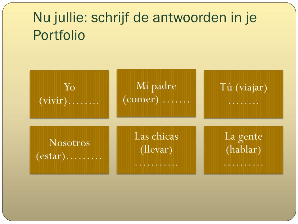 Nu jullie: schrijf de antwoorden in je Portfolio