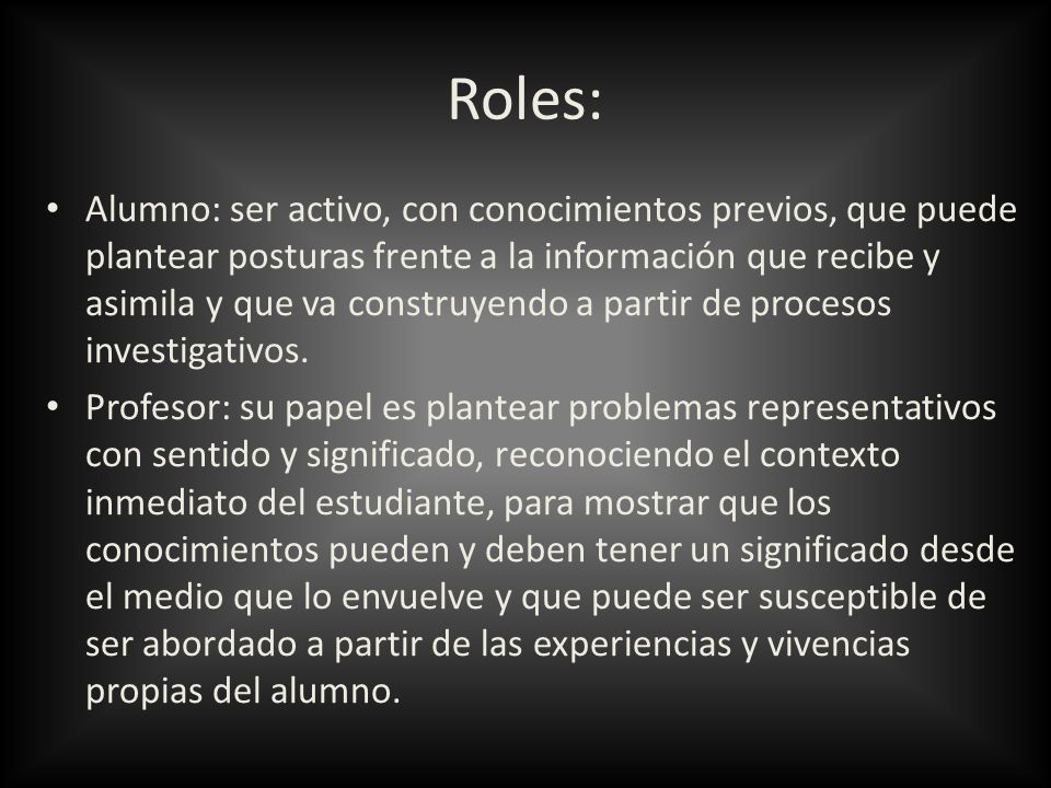 Roles: