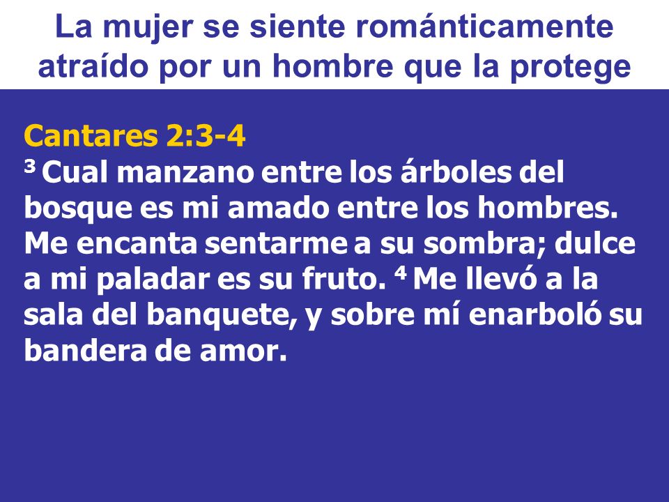 La mujer se siente románticamente atraído por un hombre que la protege