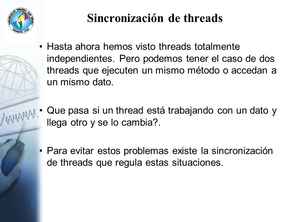 Sincronización de threads