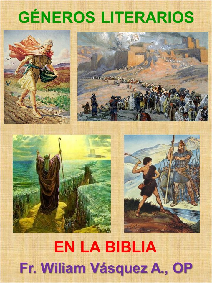 GÉNEROS LITERARIOS EN LA BIBLIA