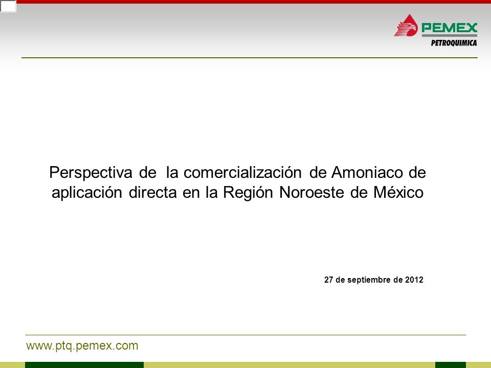 Perspectiva de la comercialización de Amoniaco de aplicación directa en la Región Noroeste de México
