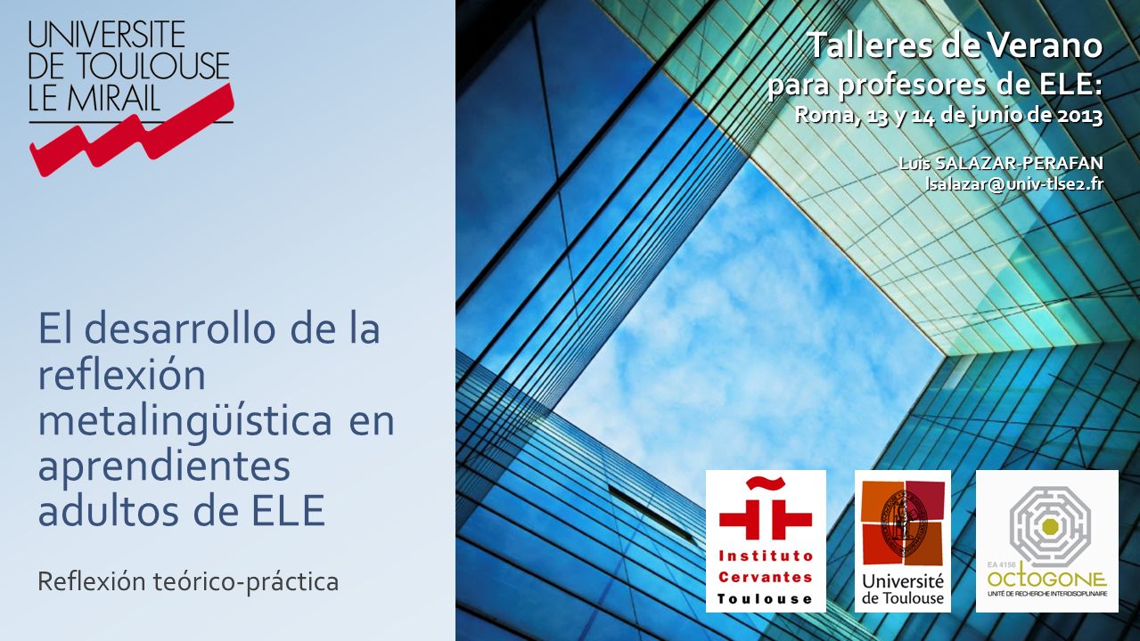 Talleres de Verano para profesores de ELE: Roma, 13 y 14 de junio de