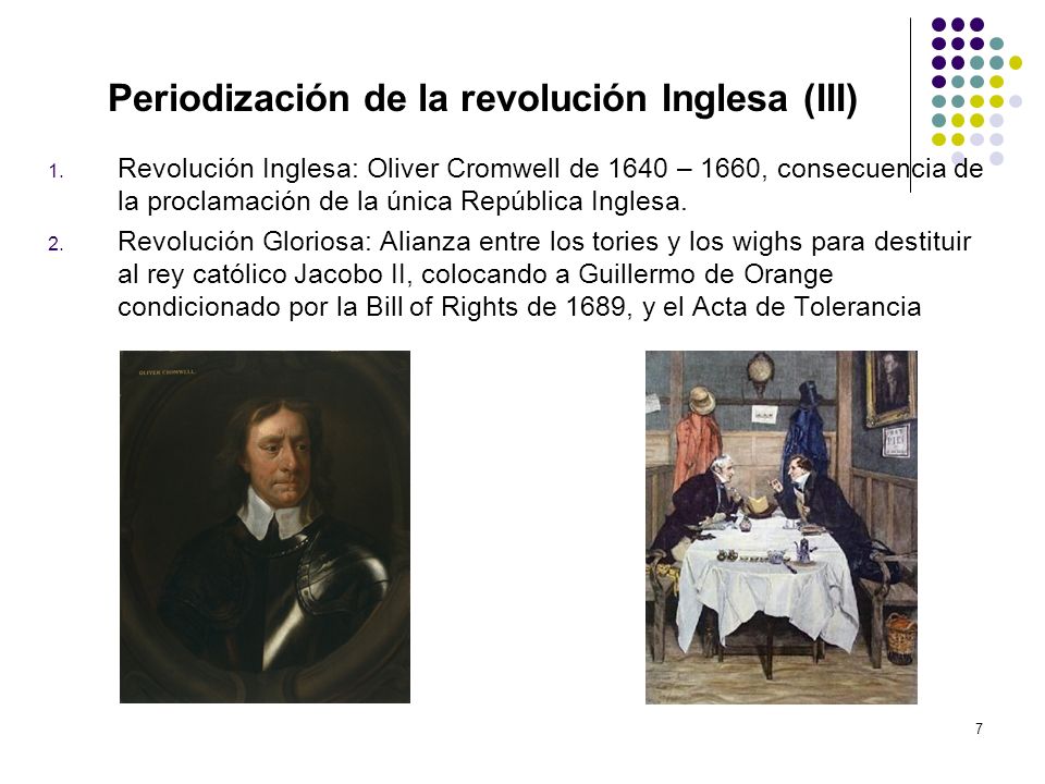 Periodización de la revolución Inglesa (III)