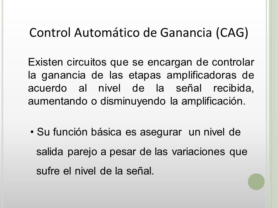 Control Automático de Ganancia (CAG)