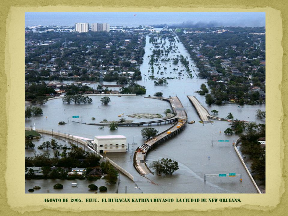 Agosto DE EEUU. el huracán katrina devastó LA CIUDAD DE new Orleans.
