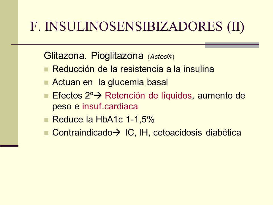 F. INSULINOSENSIBIZADORES (II)