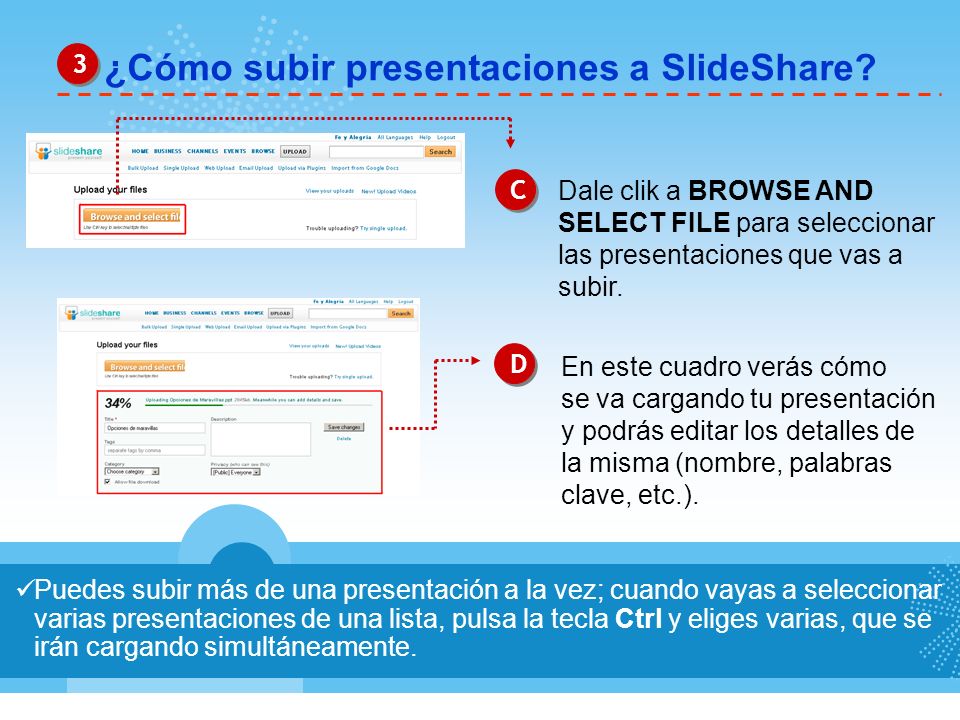¿Cómo subir presentaciones a SlideShare