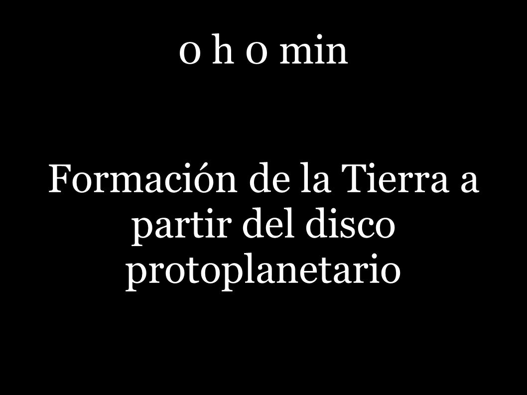Formación de la Tierra a partir del disco protoplanetario