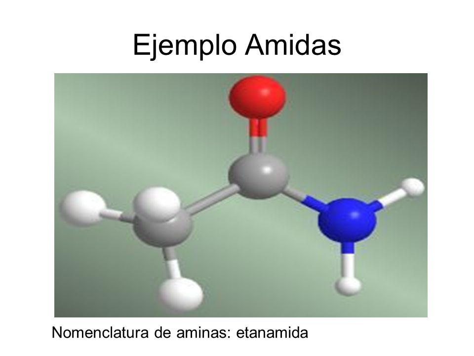 Ejemplo Amidas Nomenclatura de aminas: etanamida