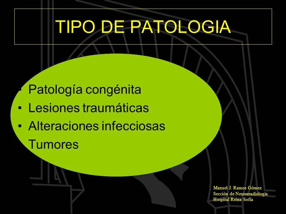 TIPO DE PATOLOGIA Patología congénita Lesiones traumáticas