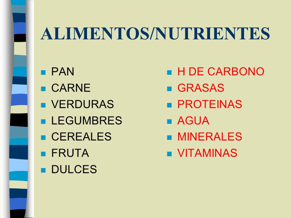 ALIMENTOS/NUTRIENTES