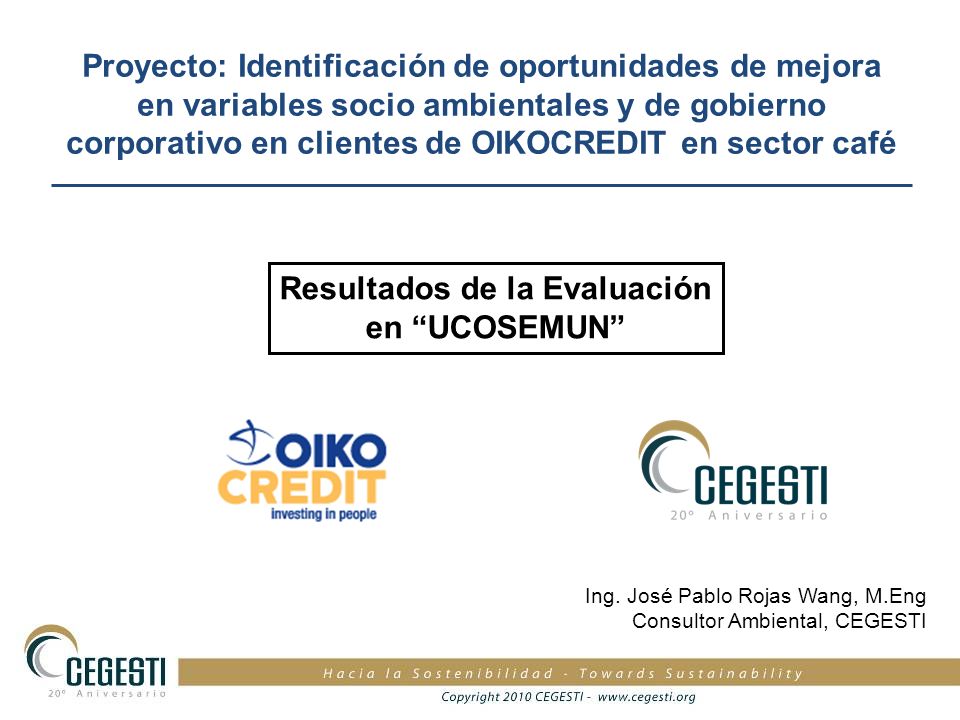 Resultados de la Evaluación