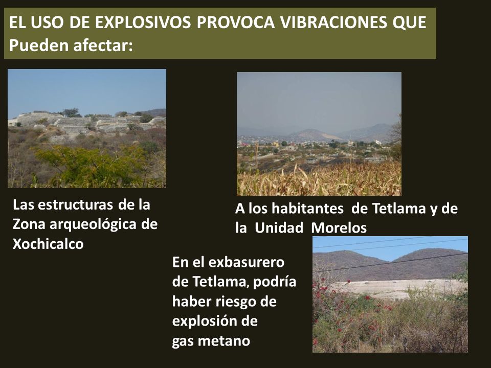 . EL USO DE EXPLOSIVOS PROVOCA VIBRACIONES QUE Pueden afectar: