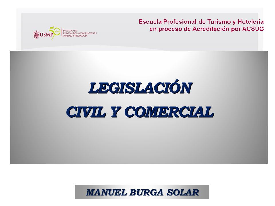 LEGISLACIÓN CIVIL Y COMERCIAL