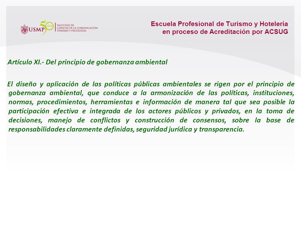 Escuela Profesional de Turismo y Hotelería en proceso de Acreditación por ACSUG