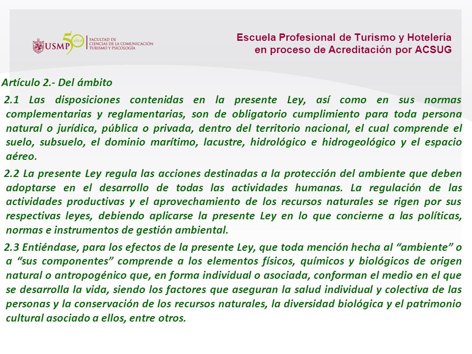 Escuela Profesional de Turismo y Hotelería en proceso de Acreditación por ACSUG