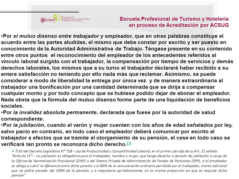 Escuela Profesional de Turismo y Hotelería en proceso de Acreditación por ACSUG